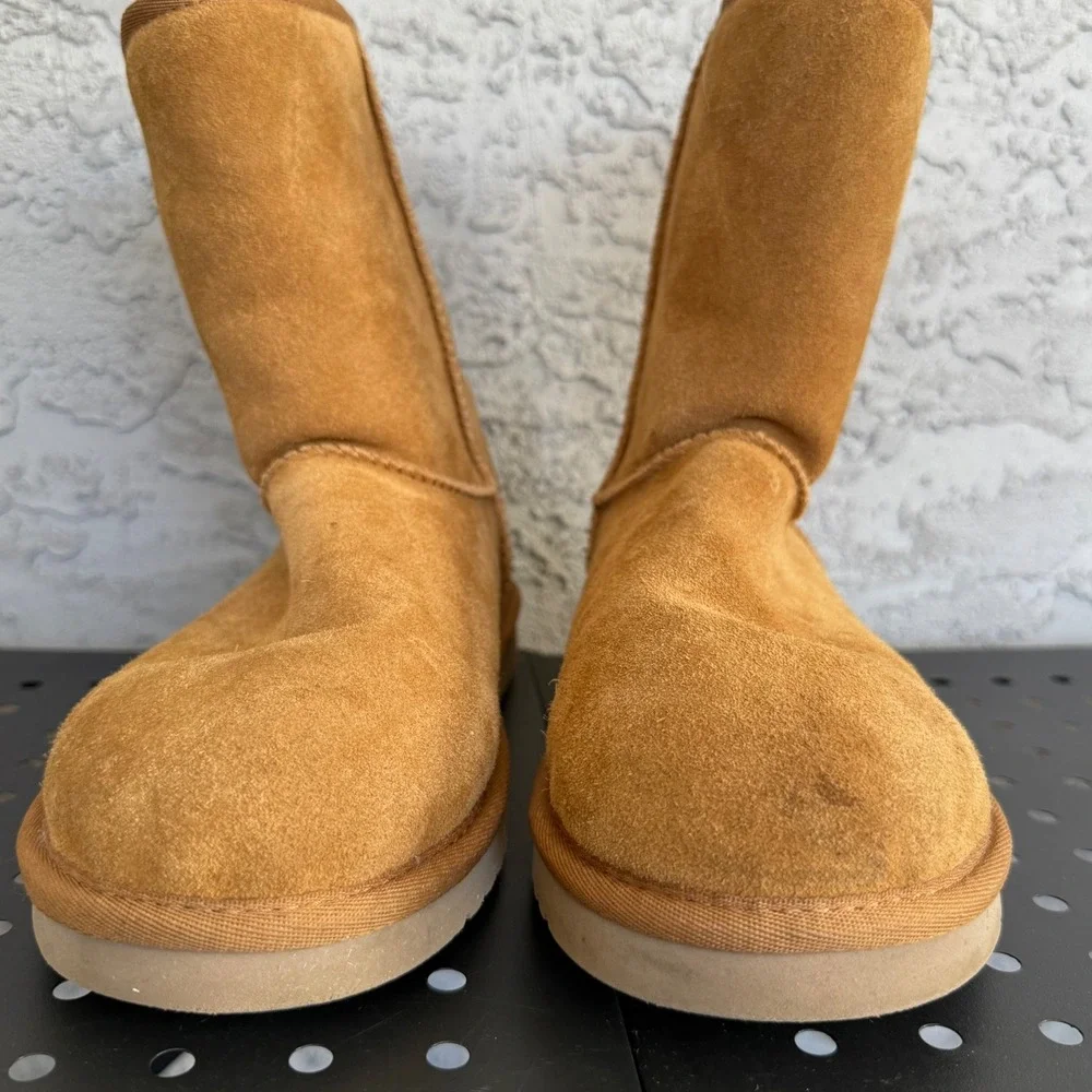 Koolaburra by UGG Koola Short Suede Fur Boots Womens‎ 9 US 40 EU Chestnut Brown